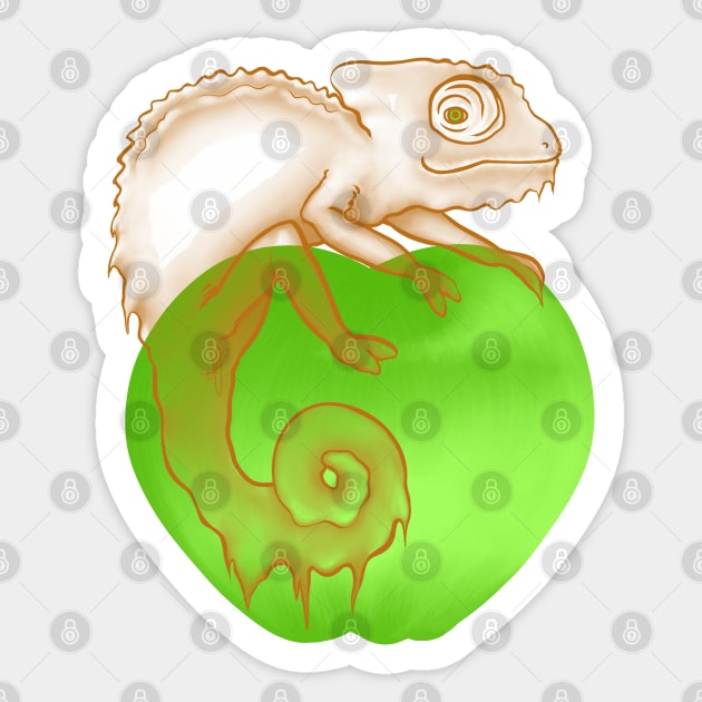 Caramel Chameleon Sticker by AJonson